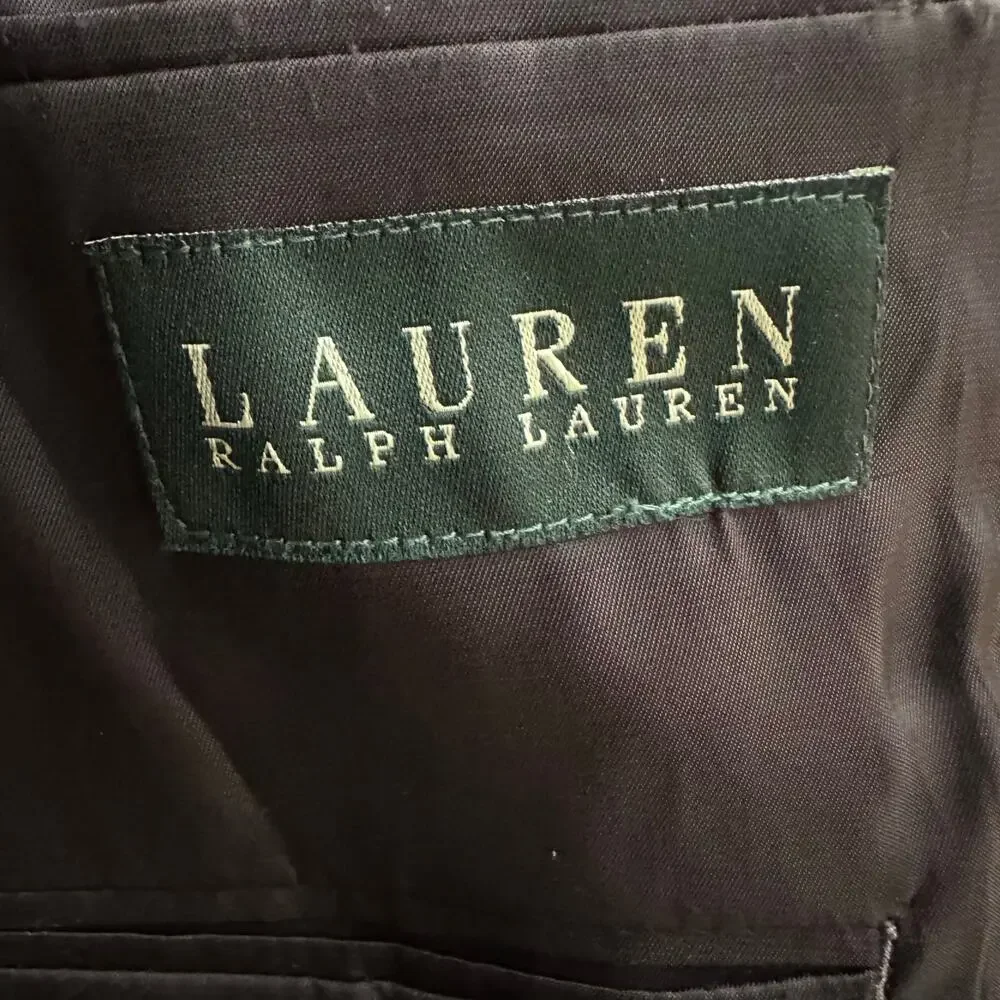 Lauren Ralph Lauren Gray Herringbone Sport Coat Blazer 42R Classic Fit